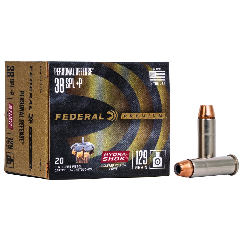 Federal FED HYDRA-SHOK 38+P 129GR HP 20/500