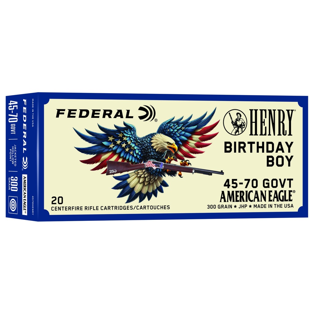 Federal FED HNRY BDAY ED 45-70GOVT 300GR JHP