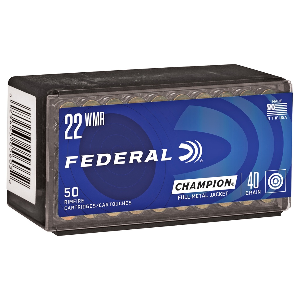 Federal FED CHAMP 22WMR 40GR FMJ 50/3000