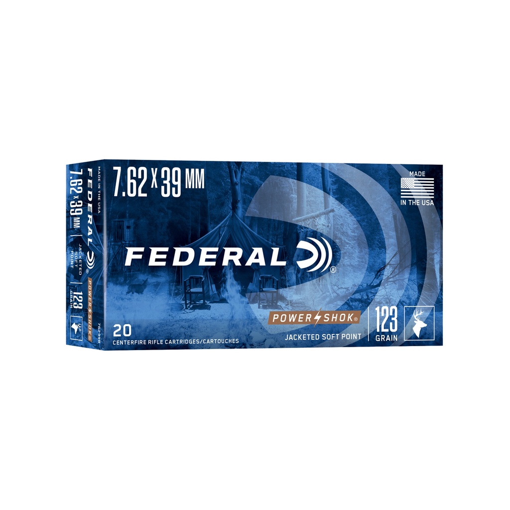 Federal FED PWRSHK 762X39 123GR SP 20/200