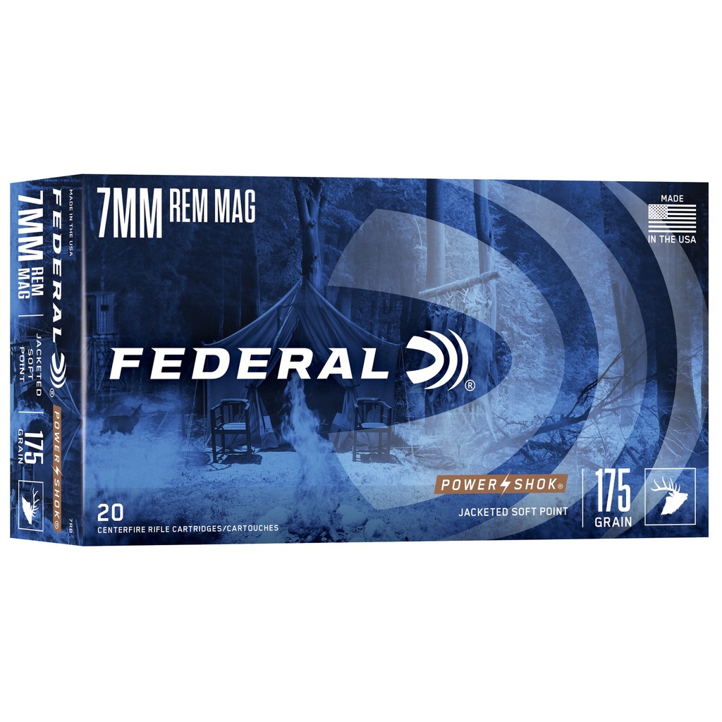 Federal FED PWRSHK 7MM MAG 175GR SP 20/200