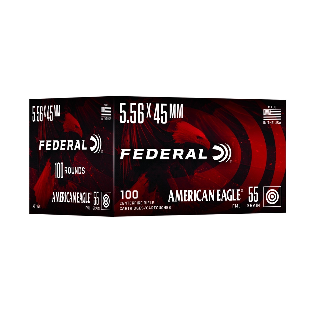 Federal FED AM EAGLE 5.56 55GR FMJ 100/500