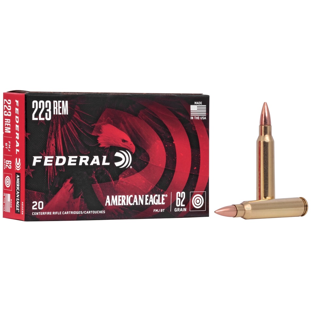 Federal FED AM EAGLE 223 REM 62GR FMJ 20/500