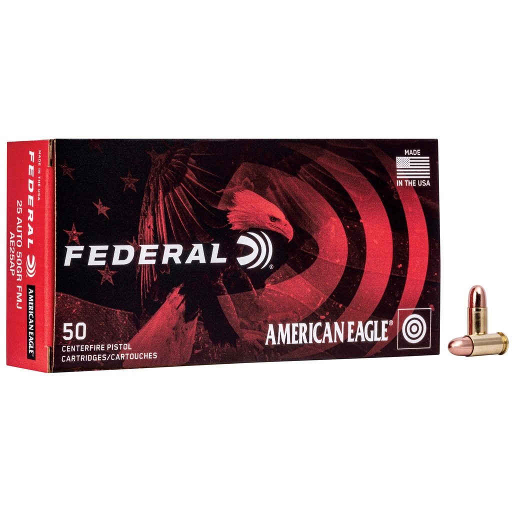 Federal FED AM EAGLE 25ACP 50GR FMJ 50/1000