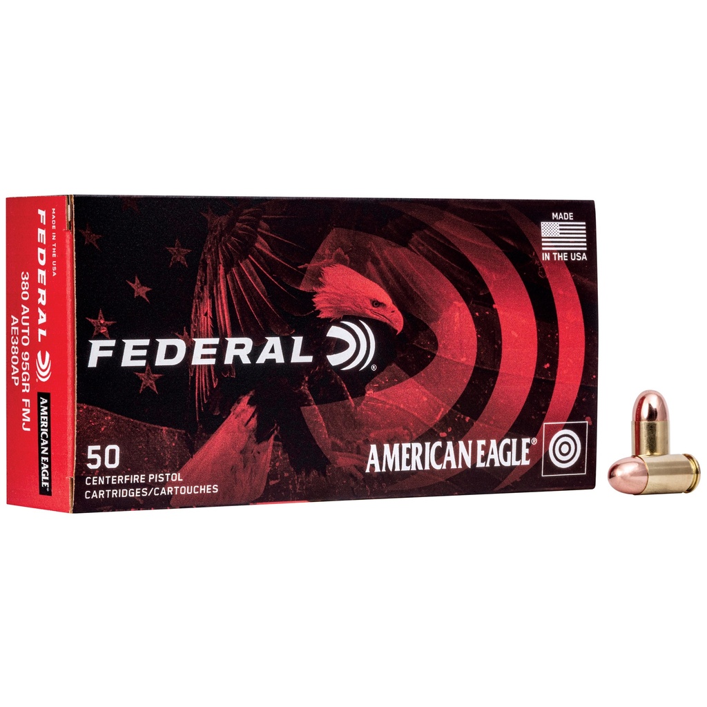 Federal FED AM EAGLE 380ACP 95GR FMJ 50/1000