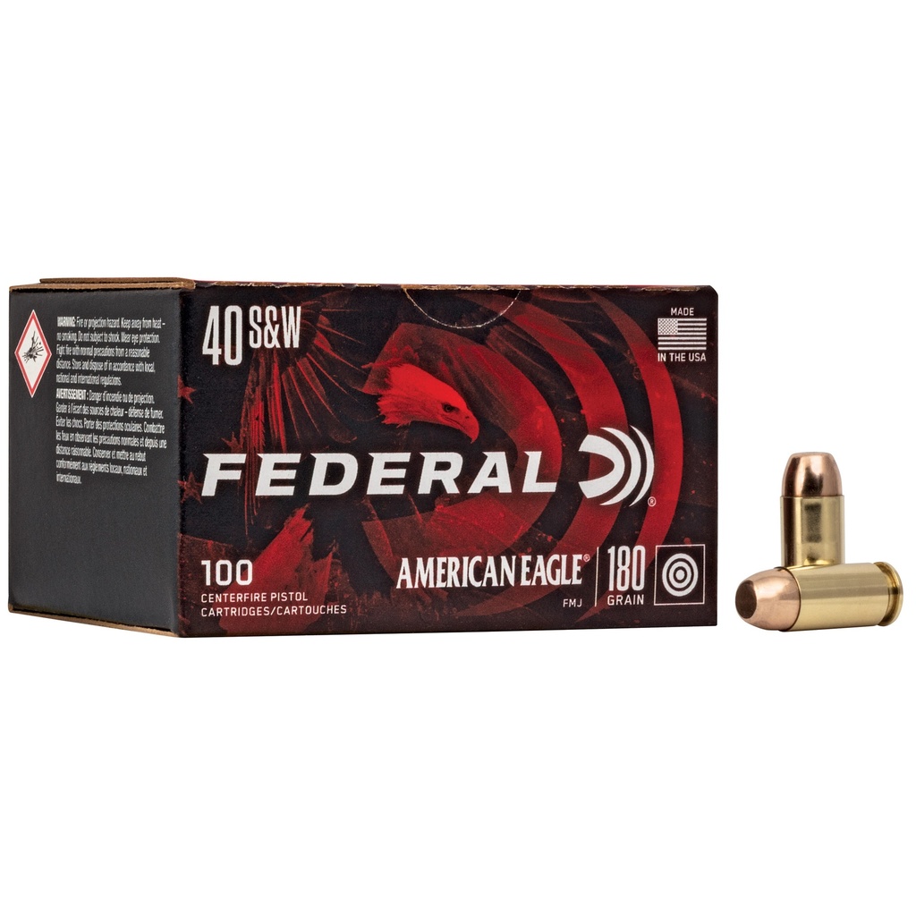Federal FED AM EAGLE 40S&W 180GR FMJ 100/500