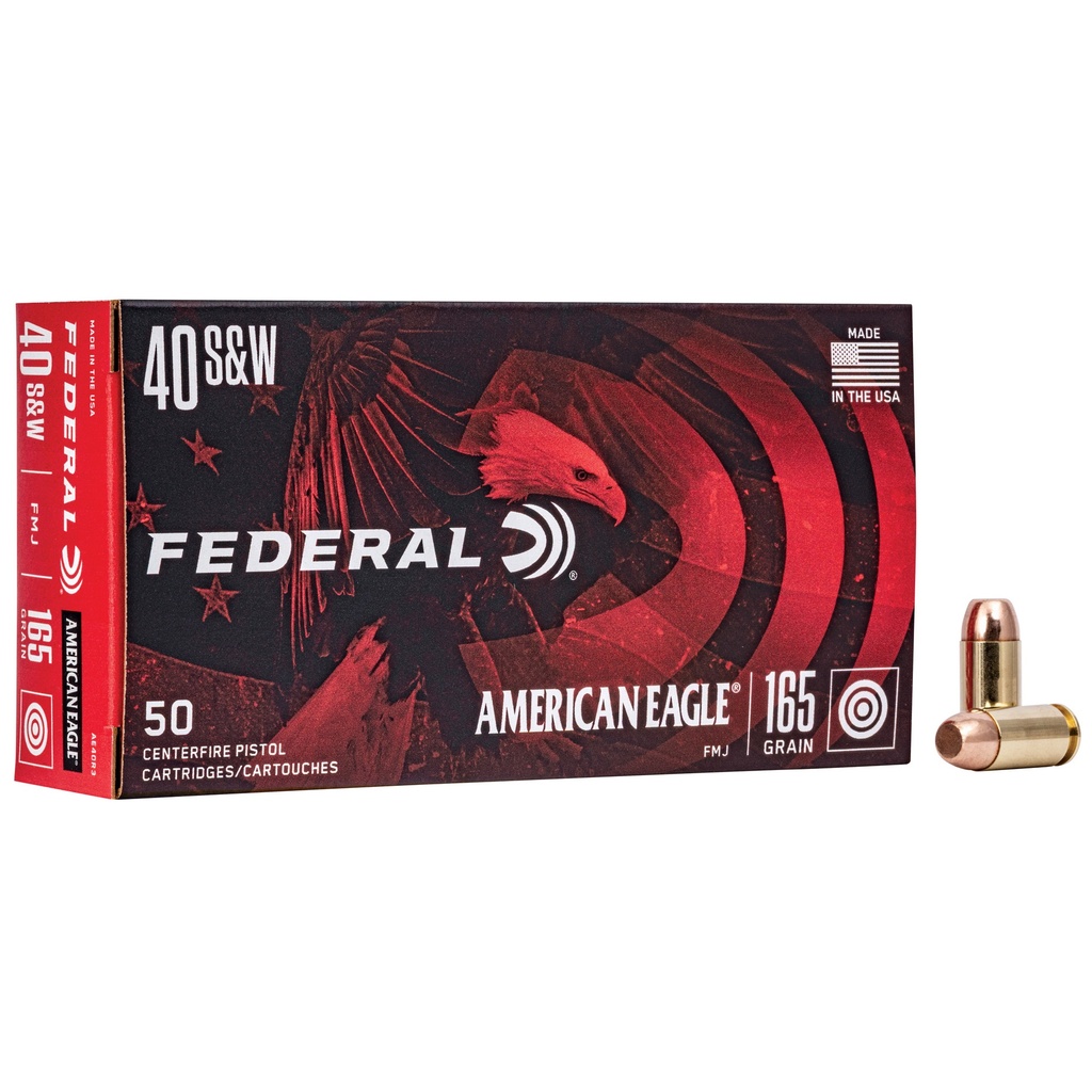 Federal FED AM EAGLE 40S&W 165GR FMJ 50/1000