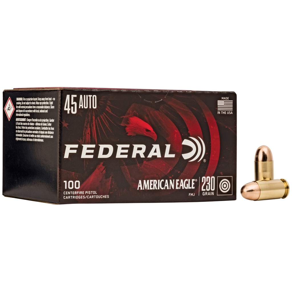 Federal FED AM EAGLE 45ACP 230GR FMJ 100/500