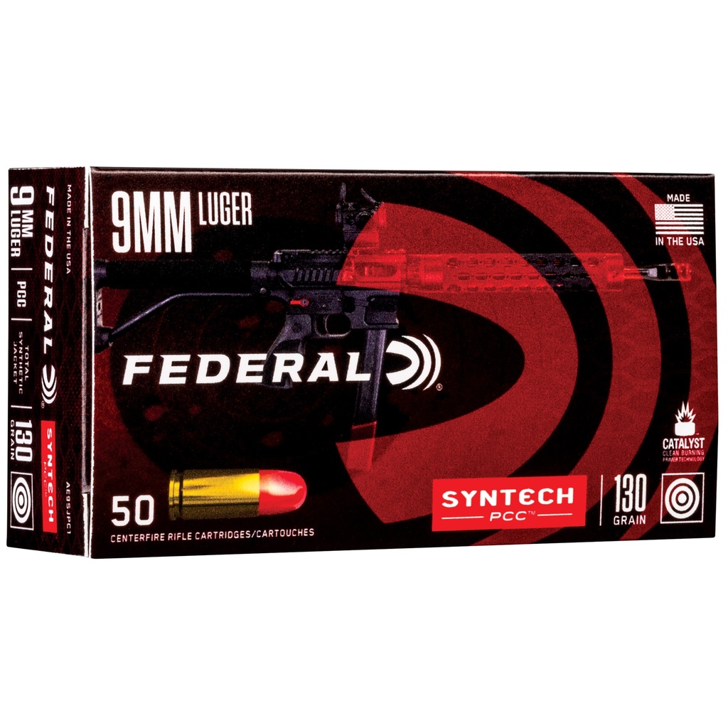 Federal FED AE 9MM 130GR PSTL CAL TSJ 50/500