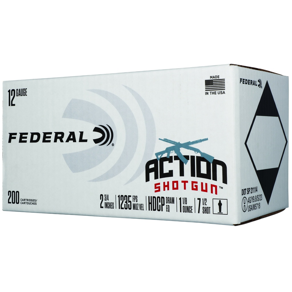 Federal FED ACTN 12GA 2.75" #7.5 200RD