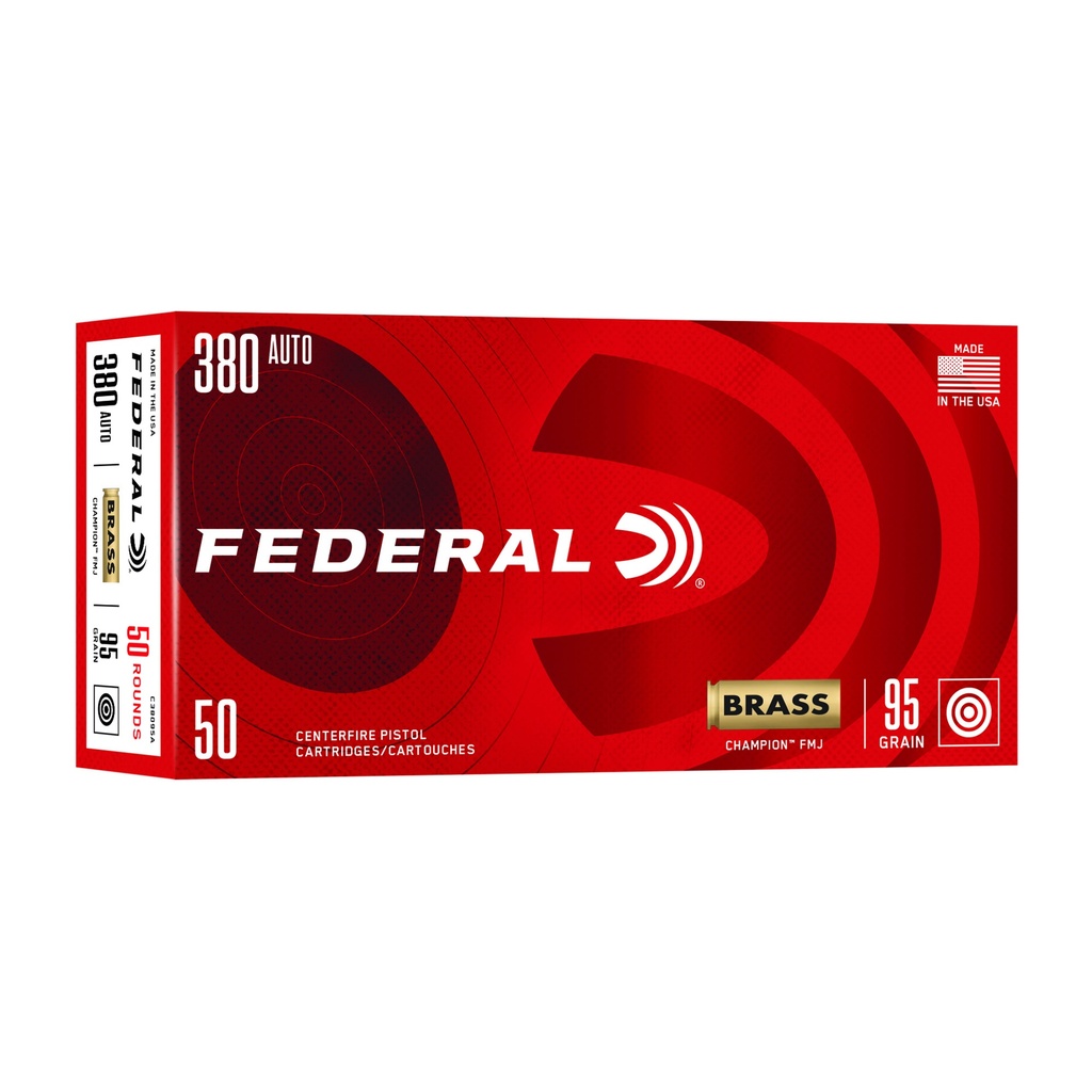Federal FED CHAMP 380AUTO 95GR FMJ 50/1000