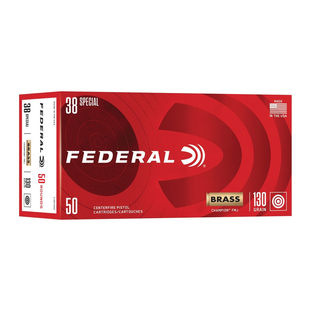 Federal FED CHAMP 38SPL 130GR FMJ 50/1000