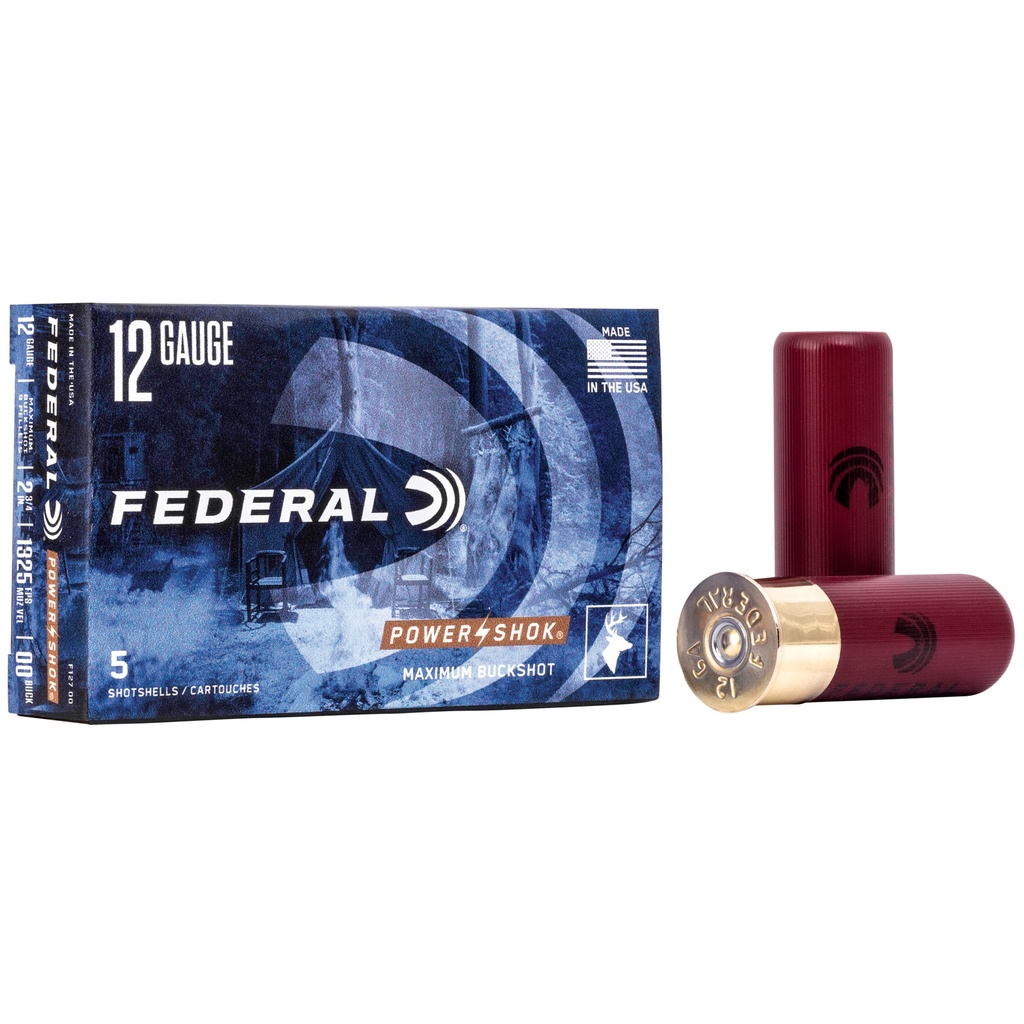 Federal FED PWRSHK 12GA 2.75 MX 00 BCK 5/250