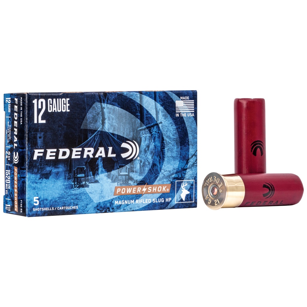 Federal FED PWRSHK 12GA 2.75 MG RFL SG 5/250
