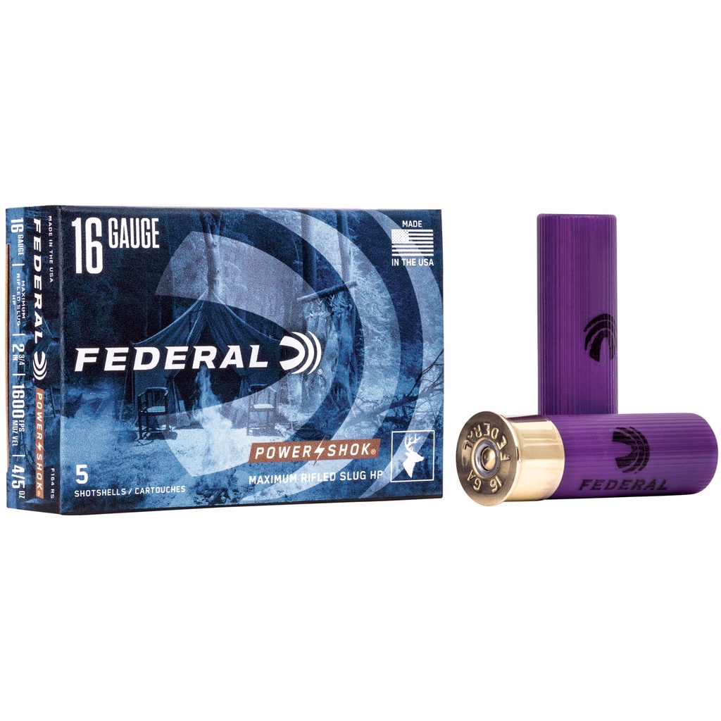 Federal FED PWRSHK 16GA 2.75 MX RFL SL 5/250