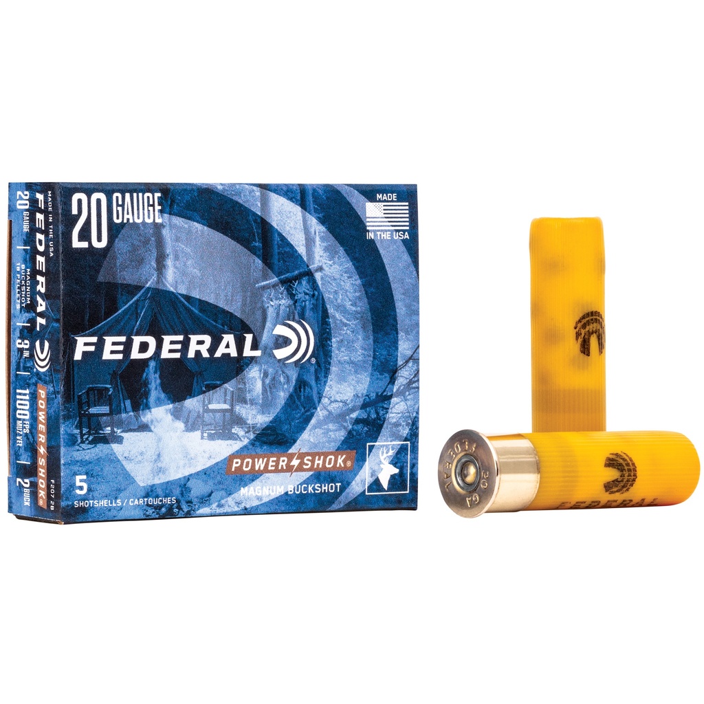 Federal FED PWRSHK 20GA 3" 18P #2BCK 5/250
