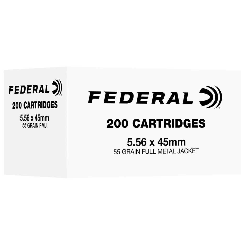 Federal FED 5.56NATO 55GR FMJ 200/1000