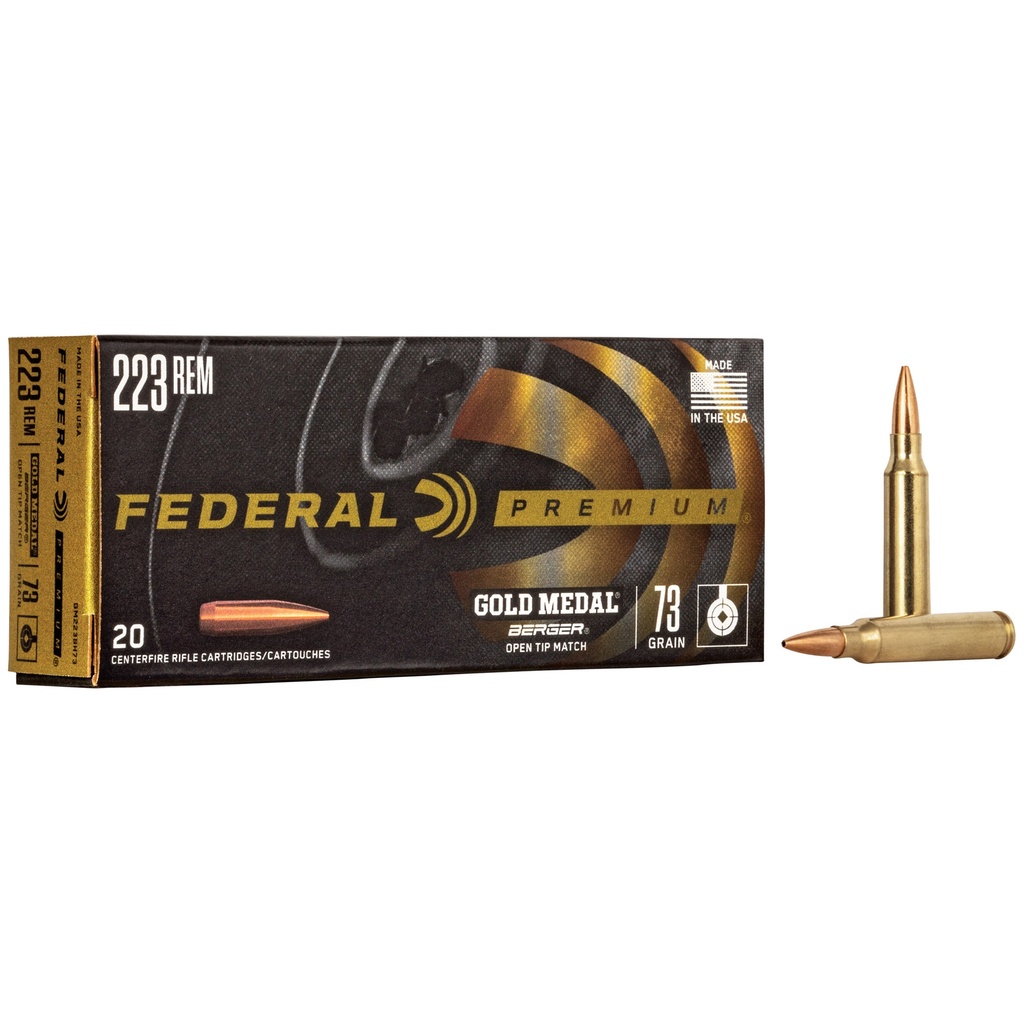 Federal FED GOLD MDL 223REM 73GR BERGER 20