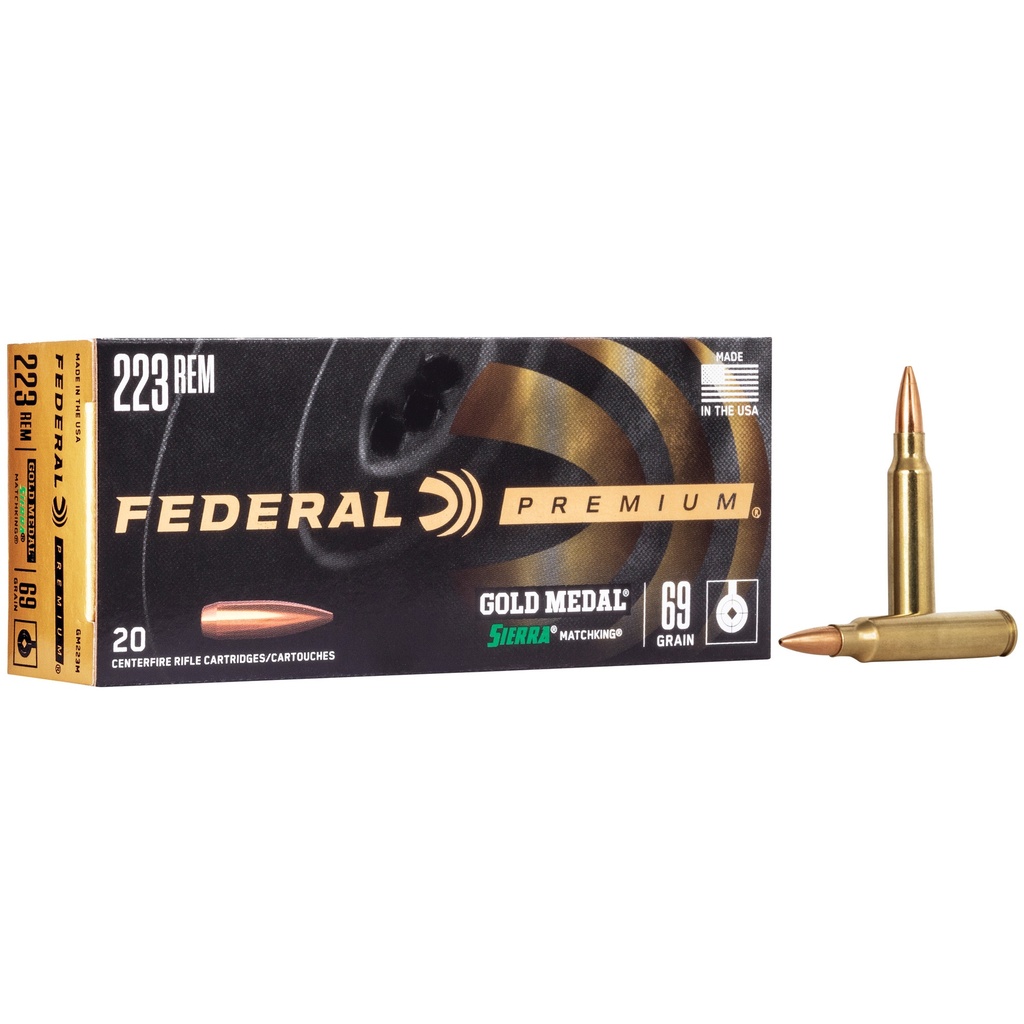 Federal FED GOLD MDL 223REM 69GR BTHP 20/200
