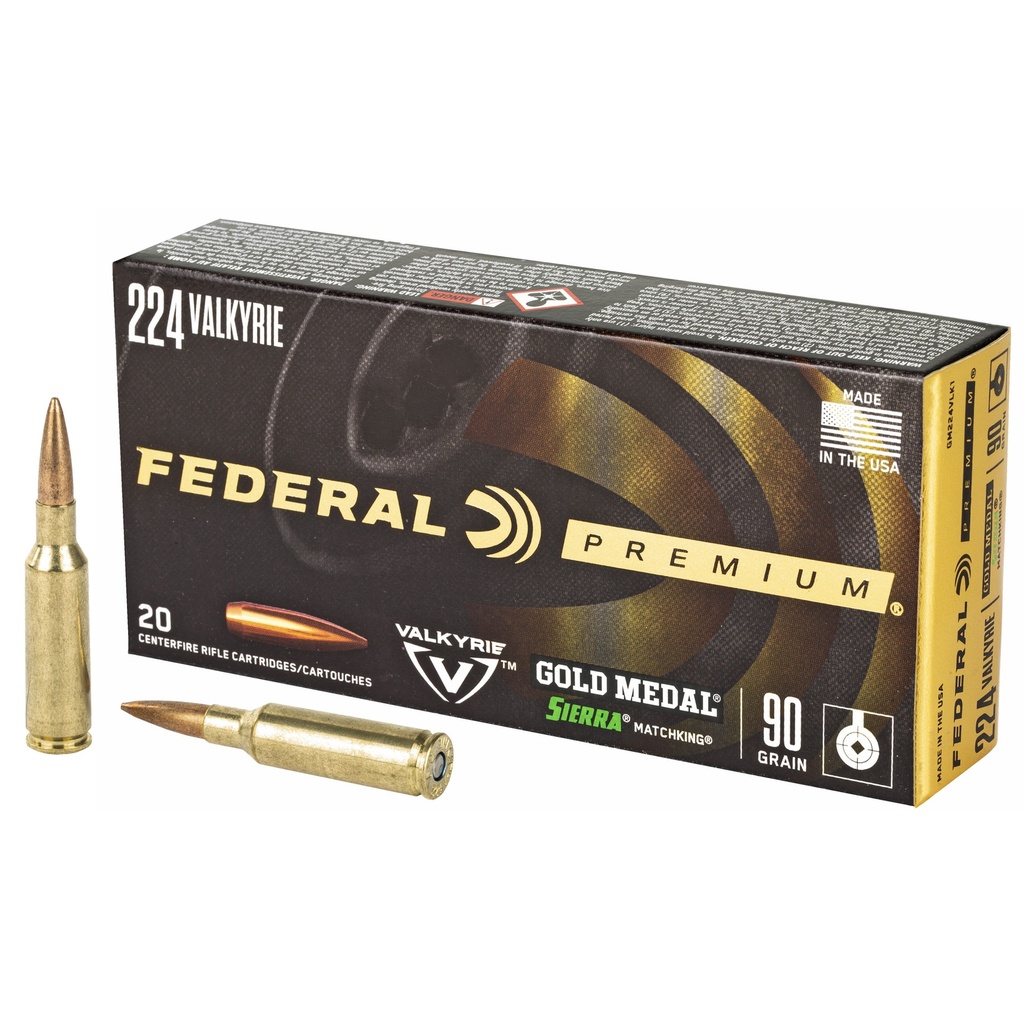 Federal FED GOLD MDL 224VLK 90GR BTHP 20/200