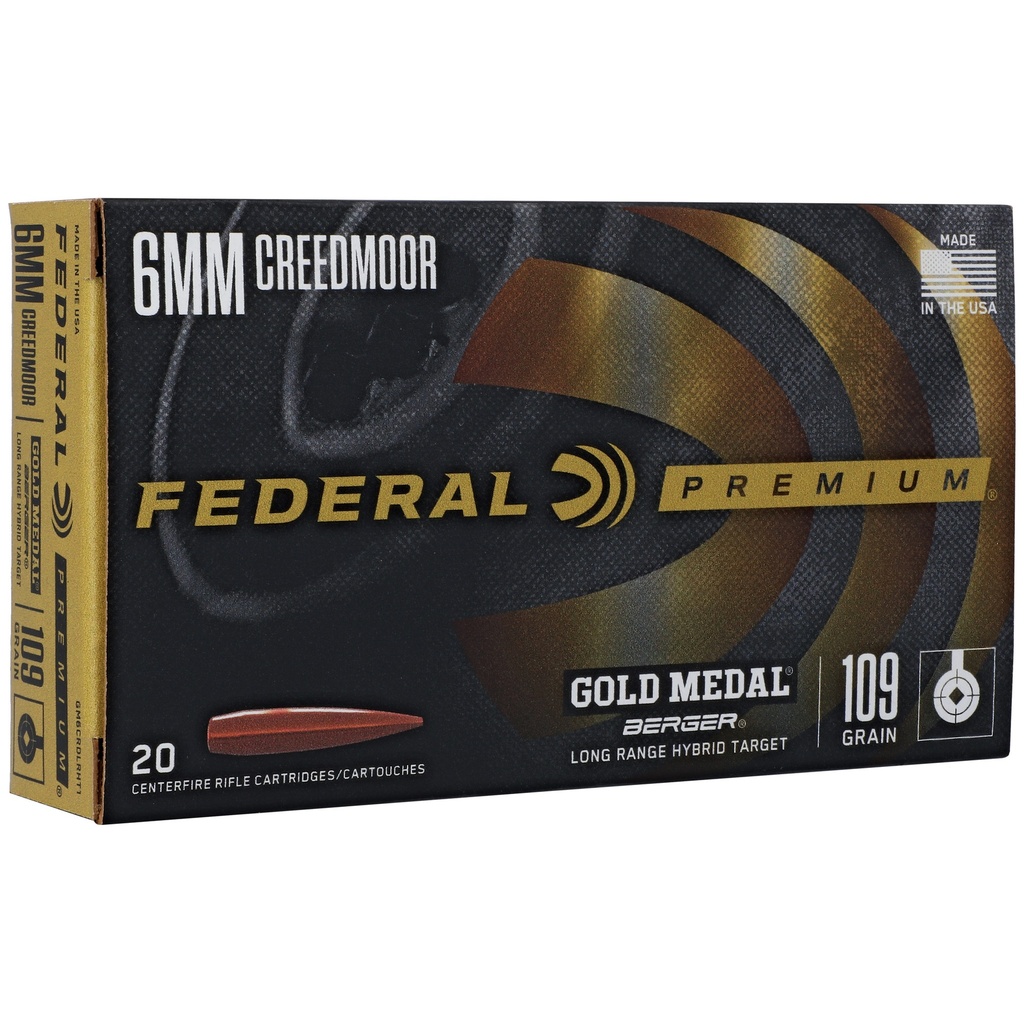 Federal FED GLD MDL 6MM CM 109GR LRT 20/200
