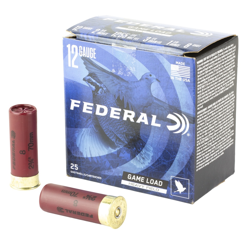 Federal FED GAME LOAD 12GA 2.75" #8 25/250