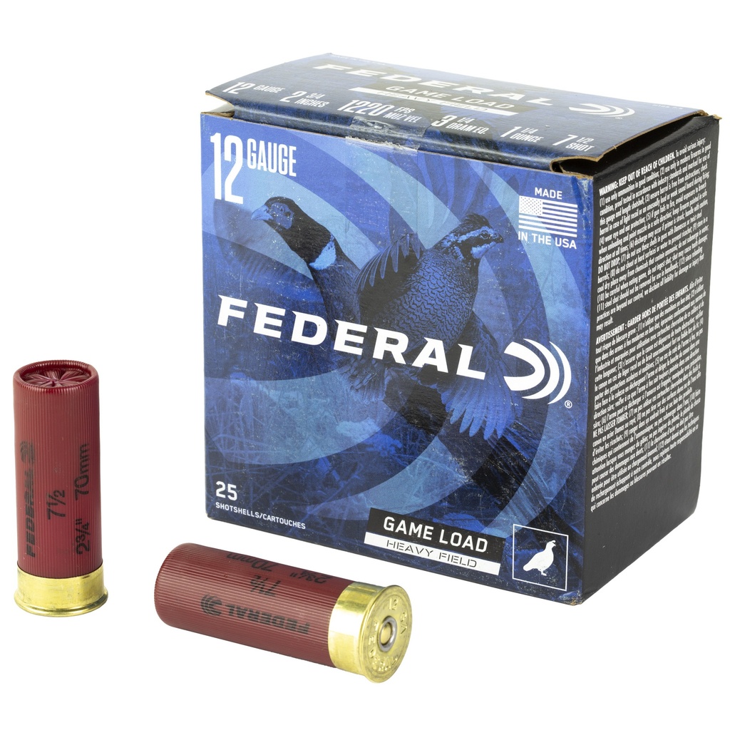 Federal FED GAME LOAD 12GA 2.75" #7.5 25/250
