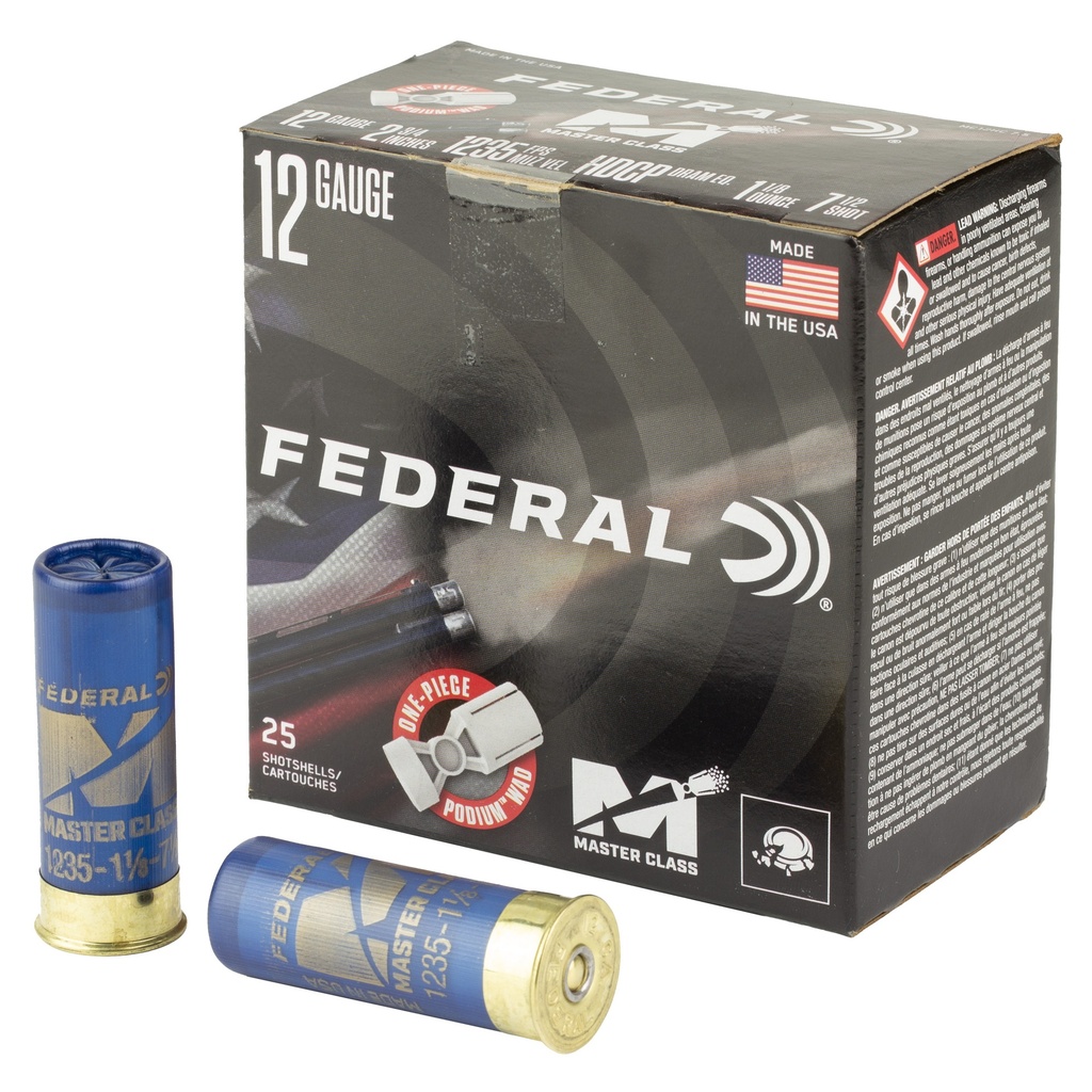 Federal FED MAST CLS 12GA 2.75" 1 1/8OZ #7.5