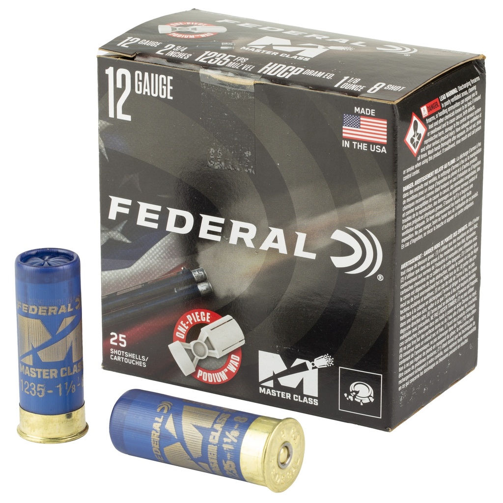 Federal FED MAST CLS 12GA 2.75" 1 1/8OZ #8