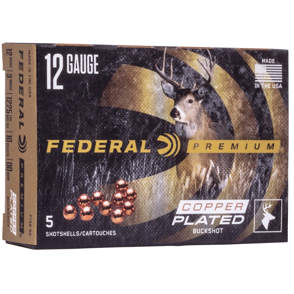 Federal FED PRM 12GA 3" 00 BCK 5/250