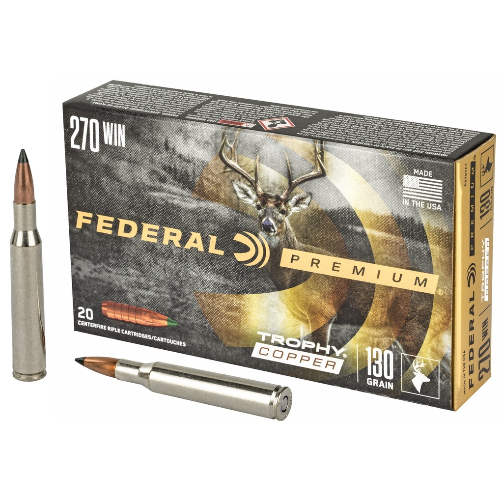 Federal FED PRM 270WIN 130GR TRPHY COPPER 20