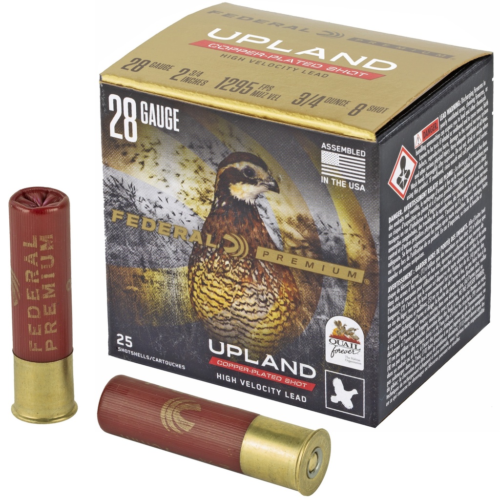 Federal FED UPLAND 28GA #8 SHOTSHELL 25/250