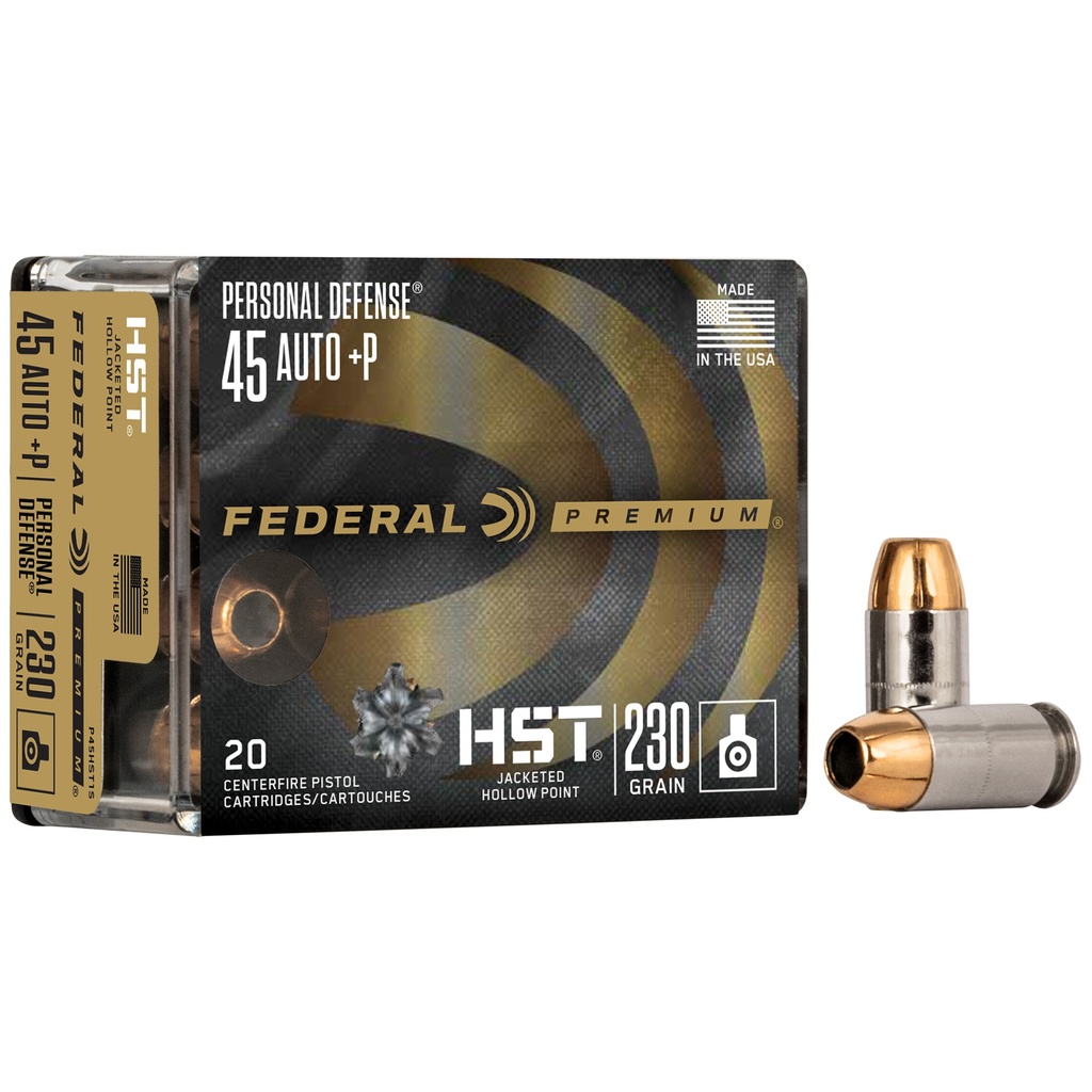 Federal FED PRM HST 45ACP+P 230GR JHP 20/200