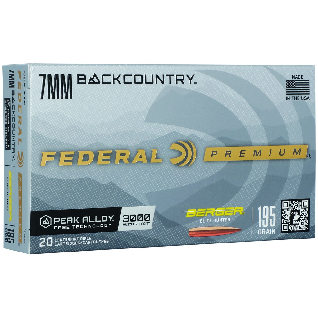 Federal FED GOLD MDL BERG 7MM BC 195GR 20/200
