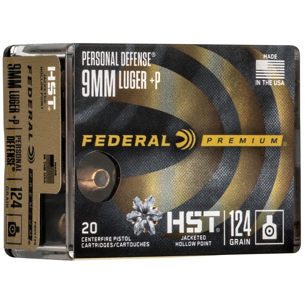 Federal FED PRM PD 9MM HST 124GR JHP 20/200
