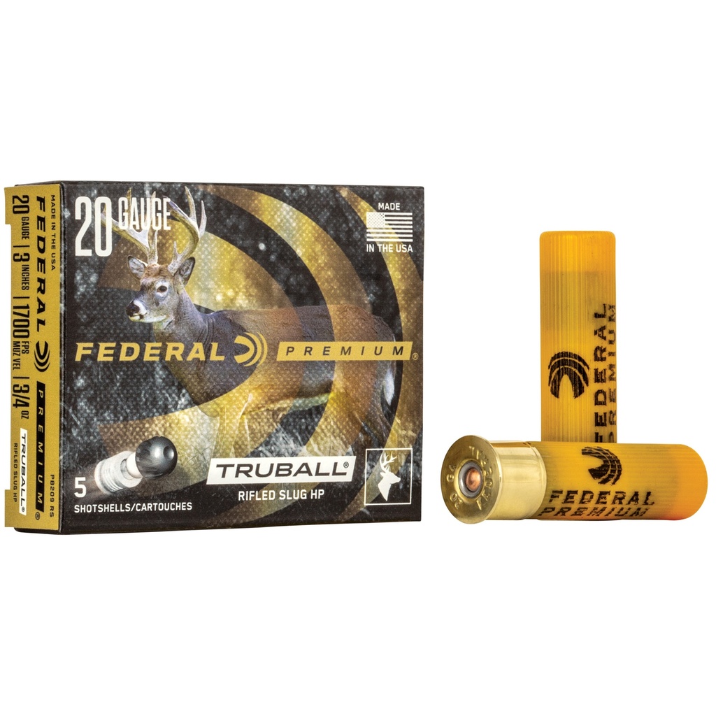 Federal FED VSHOK 20GA 3" TB SLUG HP 5/250