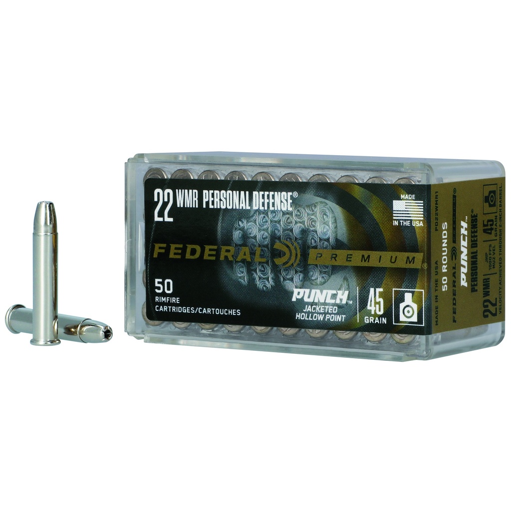 Federal FED PUNCH 22WMR 45GR JHP 50/3000