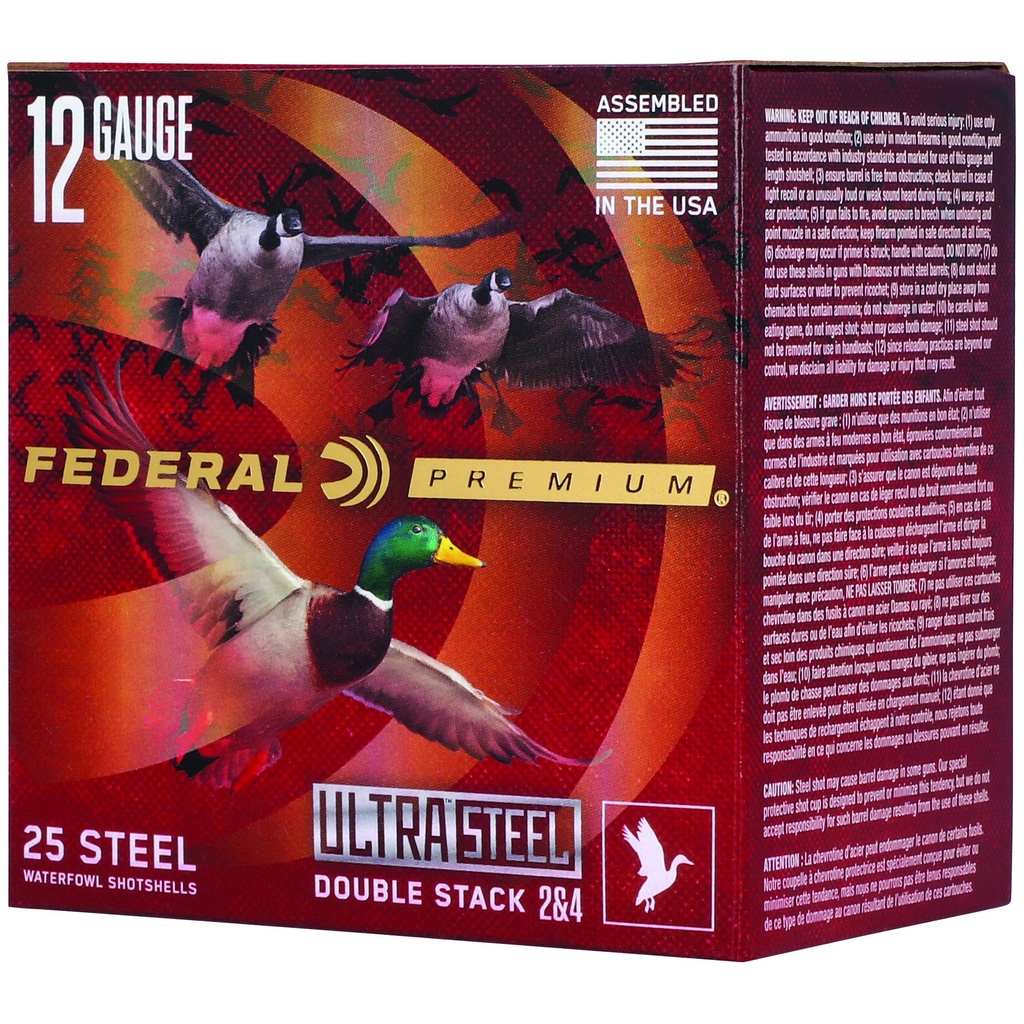 Federal FED ULT STL 12GA 3" 1.25OZ #2/#4 25