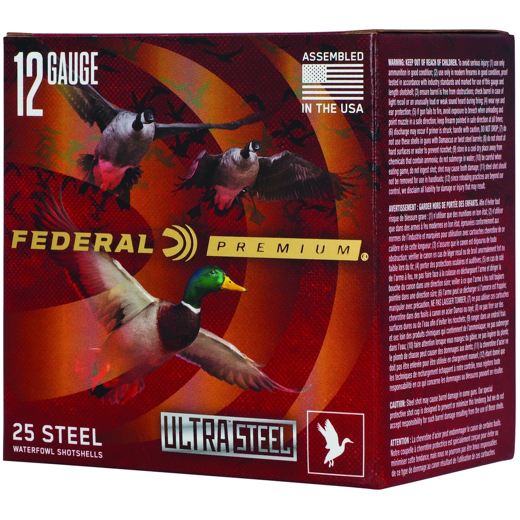 Federal FED ULT STL 12GA 3" 1.25OZ BB 25/250
