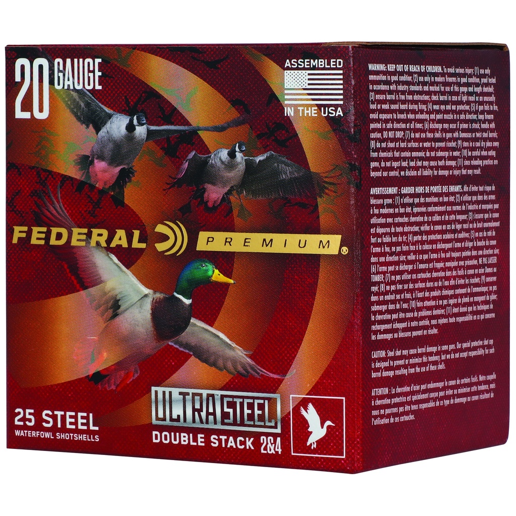 Federal FED ULT STL 20GA 3" 1OZ #2/#4 25/250