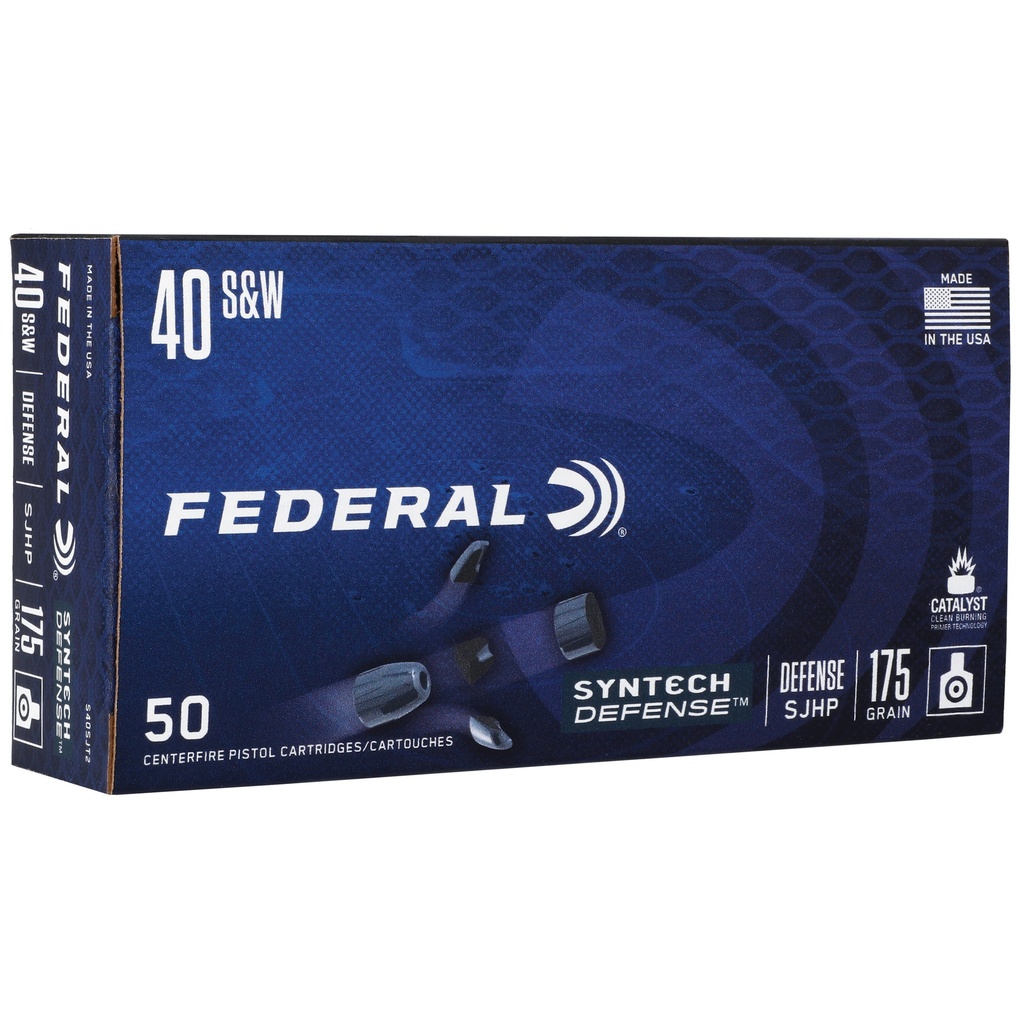 Federal FED SYN DEF 40 S&W 175GR SJHP 50/500