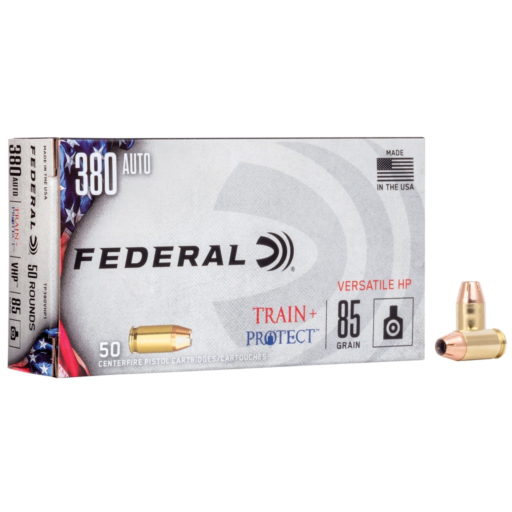 Federal FED TRAIN/PROTCT 380ACP 85GR VHP 50