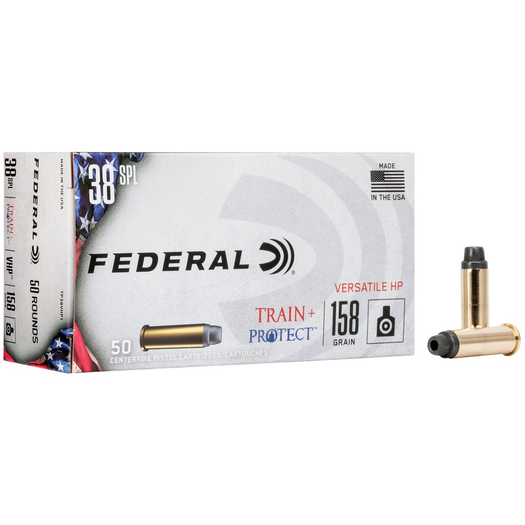 Federal FED TRAIN/PROTCT 38SPL 158GR VHP 50