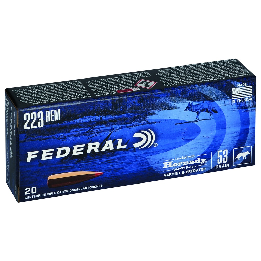 Federal FED V&P 223REM 53GR HRNDY V-MAX 20/2