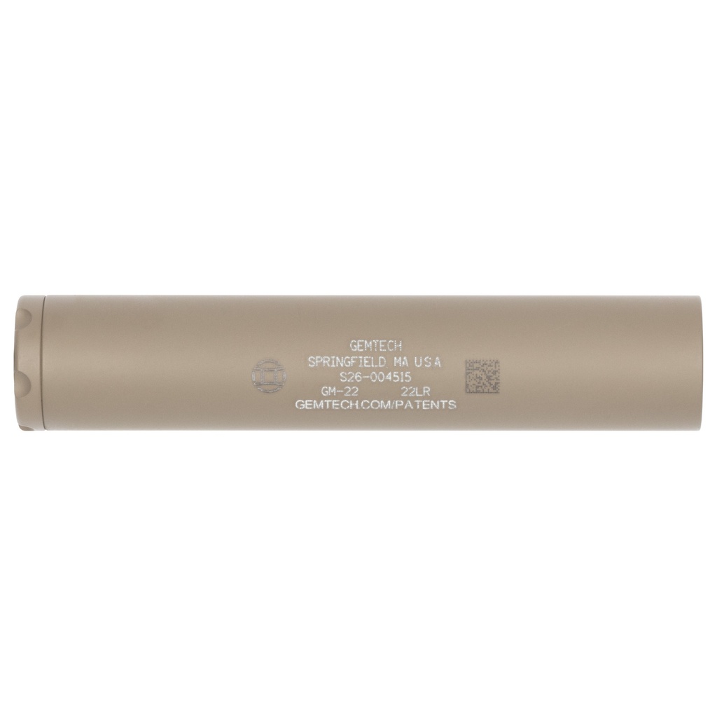 GEMTECH GM-22 SUPPRESSOR 22LR FDE