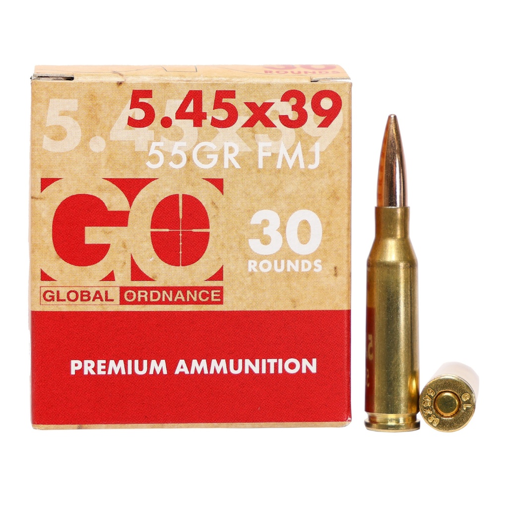 Global Ordnance GO 5.45X39MM 55GR FMJ BRASS 30/1350