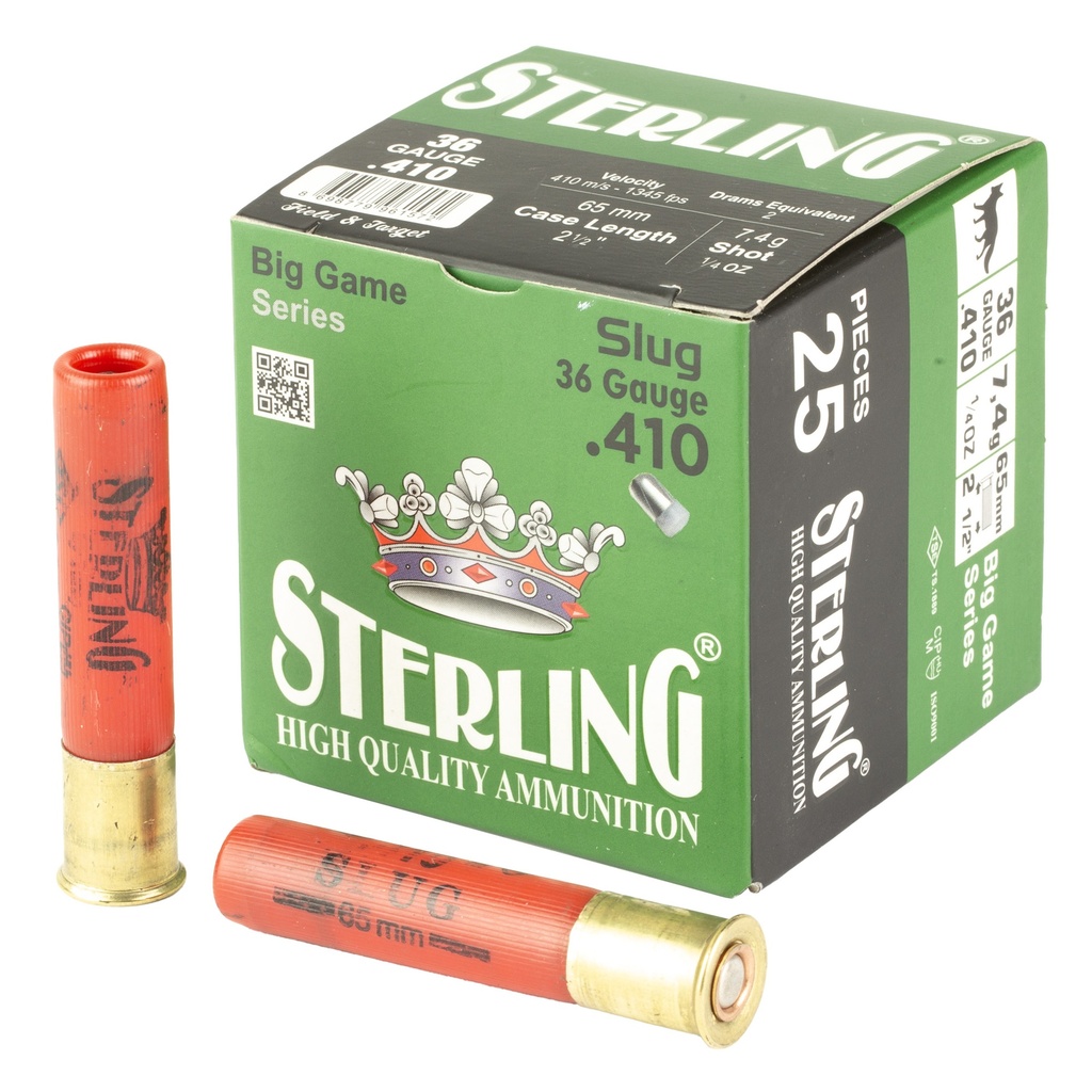 STERLING BIG GAME 410 SLUG 25/500