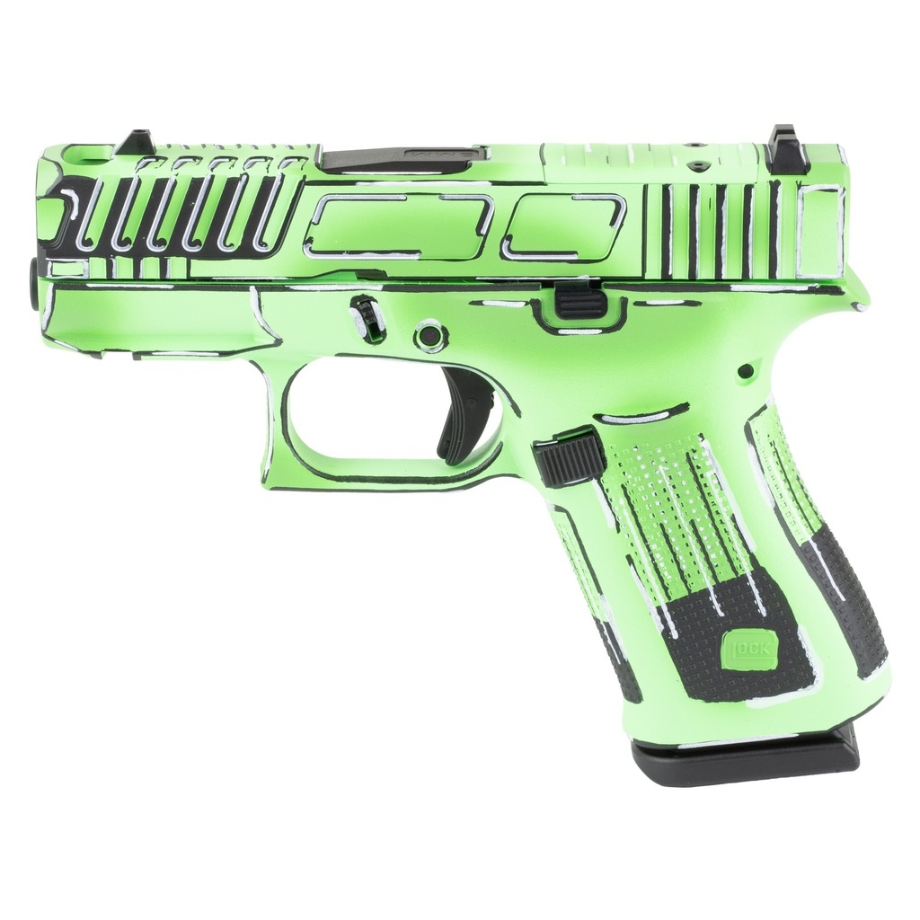 GLOCK 43X COMP 9MM 10RD ANIME GREEN