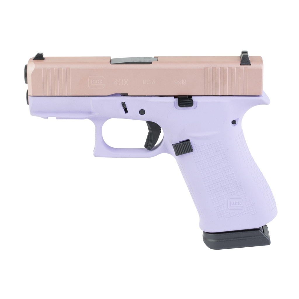 GLOCK 43X 9MM 15RD LAVENDER LUXE