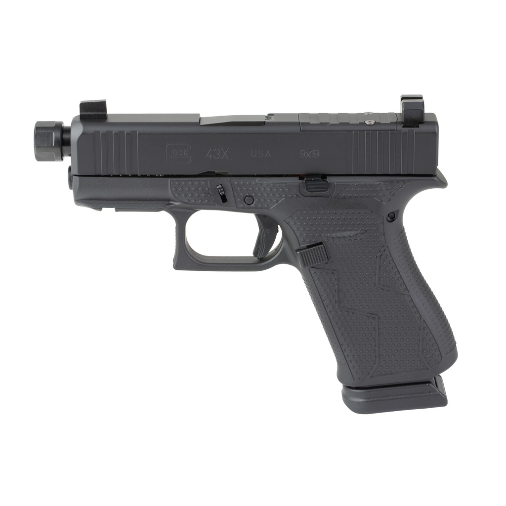 GLOCK 43X 9MM 15RD BLACKOUT2 THREADED BARREL
